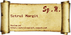 Sztrul Margit névjegykártya